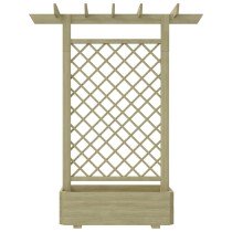 Garden Pergola Planter 162x56x204 cm Wood