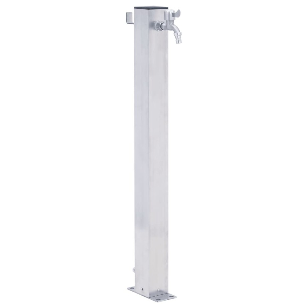 Garden Water Column 100 cm Stainless Steel Round