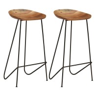 Bar Stools 2 pcs Solid...