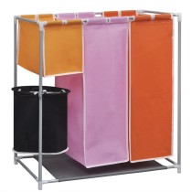 3-Section Laundry Sorter Hampers 2 pcs with a Washing Bin