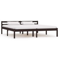 Bed Frame Dark Brown Solid...