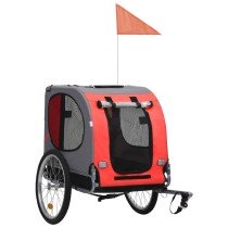 Dog Bike Trailer Orange and Grey