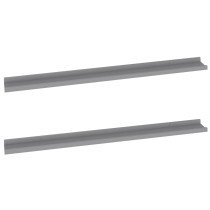 Wall Shelves 2 pcs Concrete Grey 40x9x3 cm