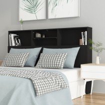 Bett-Kopfteil mit Ablagen Hochglanz-Weiß 160x19x103,5 cm