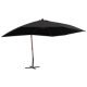 Hanging Parasol with Wooden Pole 400x300 cm Blue