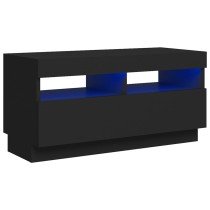 TV Cabinet with LED Lights High Gloss Grey 80x35x40 cm