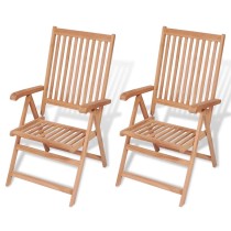 Reclining Garden Chairs 8 pcs Solid Teak Wood