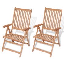 Reclining Garden Chairs 8 pcs Solid Teak Wood