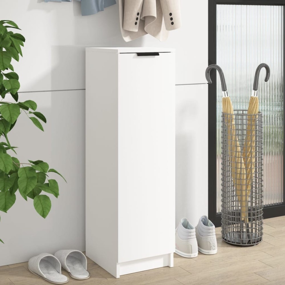 Shoe Cabinet Smoked Oak 30x35x100 cm Engineered Wood