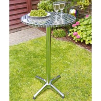 HI Foliding Bistro-Bar Table Aluminium Round 60x60x(58-115) cm