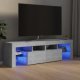 TV-Schrank mit LED-Beleuchtung Grau 140x36,5x40 cm
