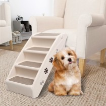 Folding Dog Stairs Brown 62x40x49.5 cm