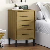 Bedside Cabinet with Metal...