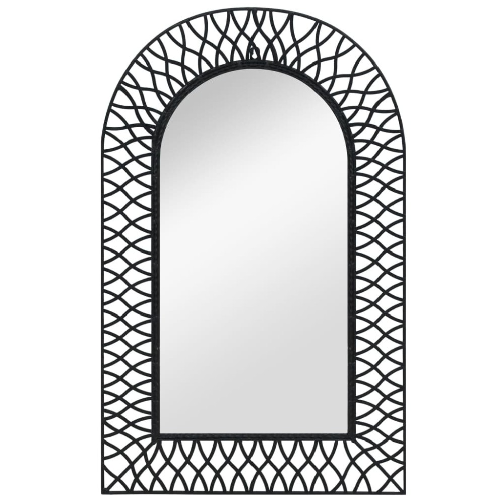 Wall Mirror Arched 60x110 cm Black