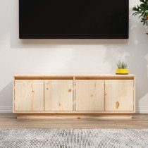 TV-Schrank Grau 110x34x40 cm Massivholz Kiefer