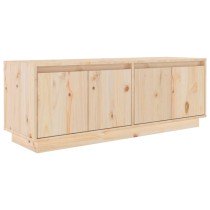 TV-Schrank Grau 110x34x40 cm Massivholz Kiefer