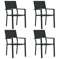 Garden Chairs 4 pcs White...