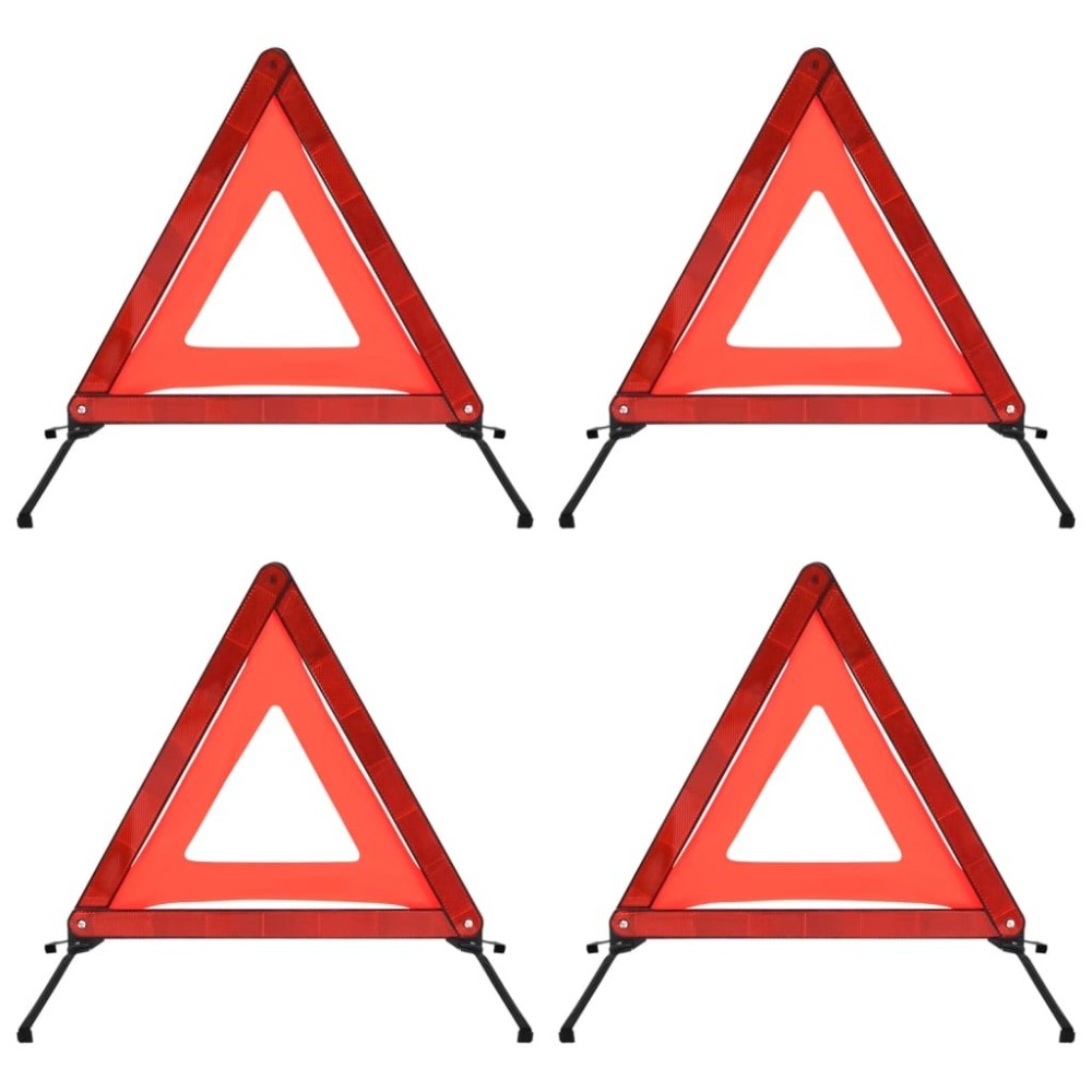 Traffic Warning Triangles 10 pcs Red 56.5x36.5x44.5cm