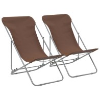 Folding Beach Chairs 2 pcs...