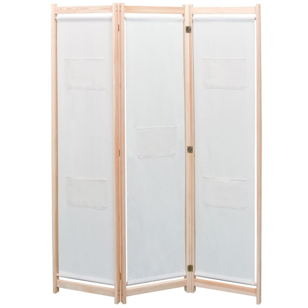 4-Panel Room Divider Brown 160x170x4 cm Fabric