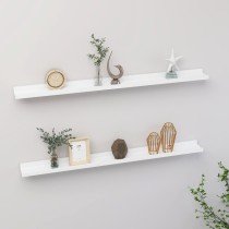 Wall Shelves 2 pcs Concrete Grey 40x9x3 cm