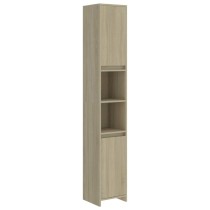 Bathroom Cabinet Brown Oak 30x30x183.5 cm Engineered Wood