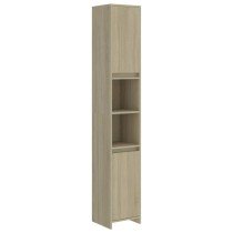 Badezimmerschrank Hochglanz-Weiß 30x30x183,5 cm Holzwerkstoff