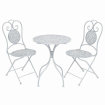 3 Piece Bistro Set Steel Grey