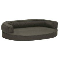 Ergonomic Dog Bed Mattress 75x53 cm Linen Look Grey