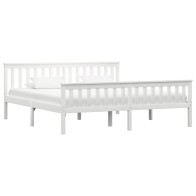 Bed Frame White Solid...