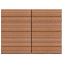 WPC Tiles 60x30 cm 6 pcs 1m  Grey