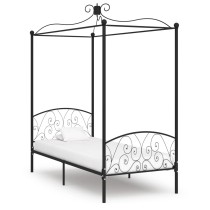 Canopy Bed Frame Grey Metal...