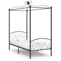 Canopy Bed Frame Grey Metal...