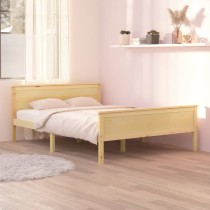 Bed Frame Grey Solid Wood Pine 200x200 cm
