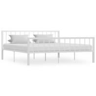 Bed Frame White Metal...