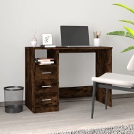 Desk with Drawers Black...