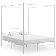 Canopy Bed Frame White...