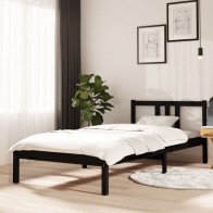 Bed Frame Honey Brown Solid...