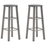 Bar Stools 2 pcs Black MDF