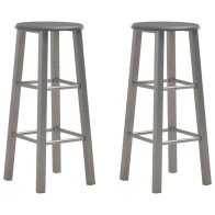 Bar Stools 2 pcs Black MDF