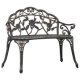 Garden Bench 100 cm Cast Aluminium Black