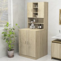 Washing Machine Cabinet Brown Oak 70.5x25.5x90 cm