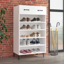 Shoe Cabinet Concrete Grey 60x35x105 cm Engineered Wood