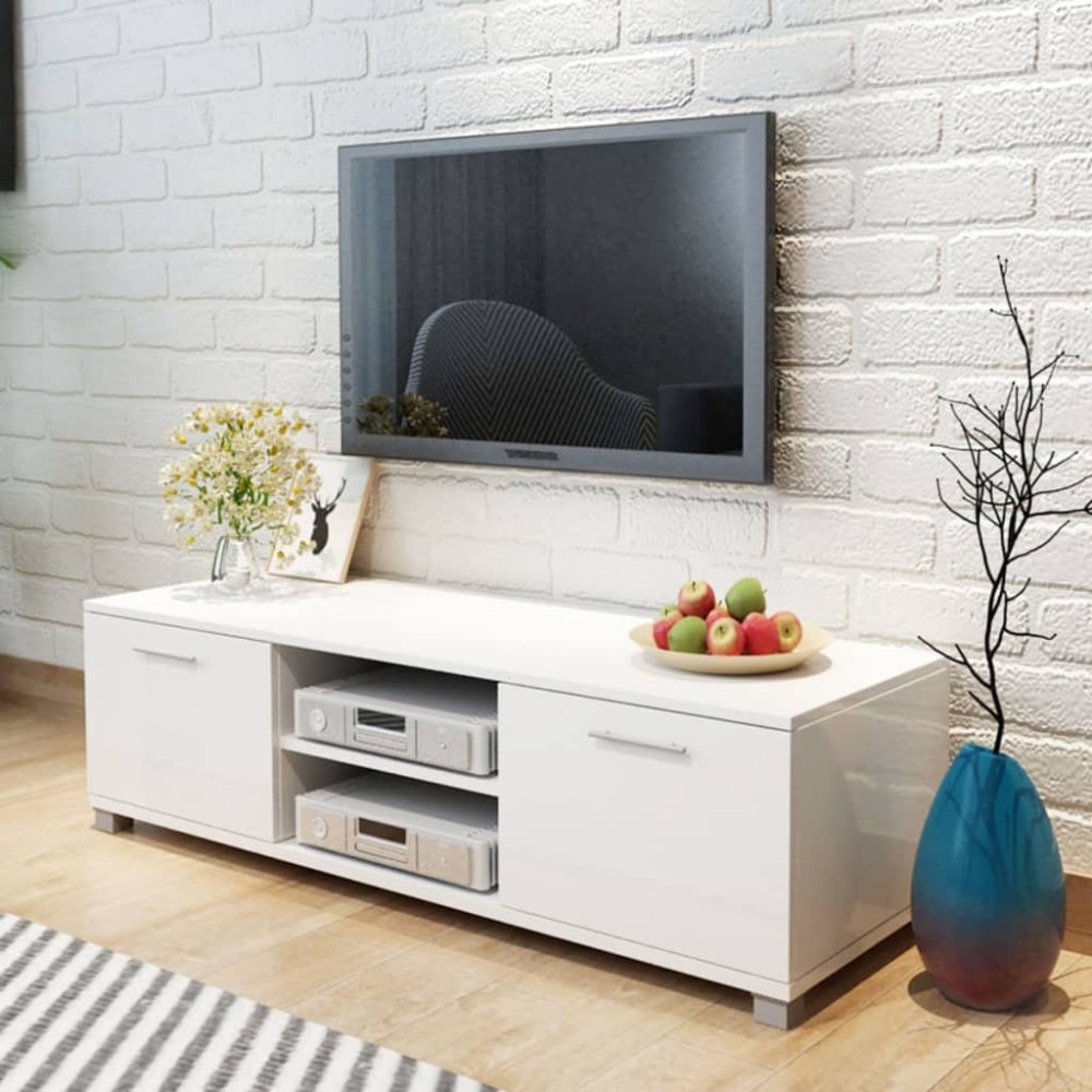 TV Cabinet Concrete Grey 140x40.5x35 cm Engineered Wood