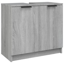 Bathroom Cabinet Grey Sonoma 64.5x33.5x59 cm Engineered Wood