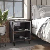 Bed Cabinet with Metal Legs...