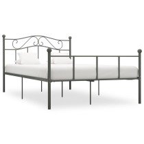 Bed Frame Grey Metal 140x200 cm