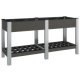 Garden Raised Bed with Shelf 100x50x90 cm WPC Grey