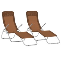 Folding Sun Loungers 2 pcs...