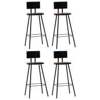 Bar Chairs 4 pcs Solid...
